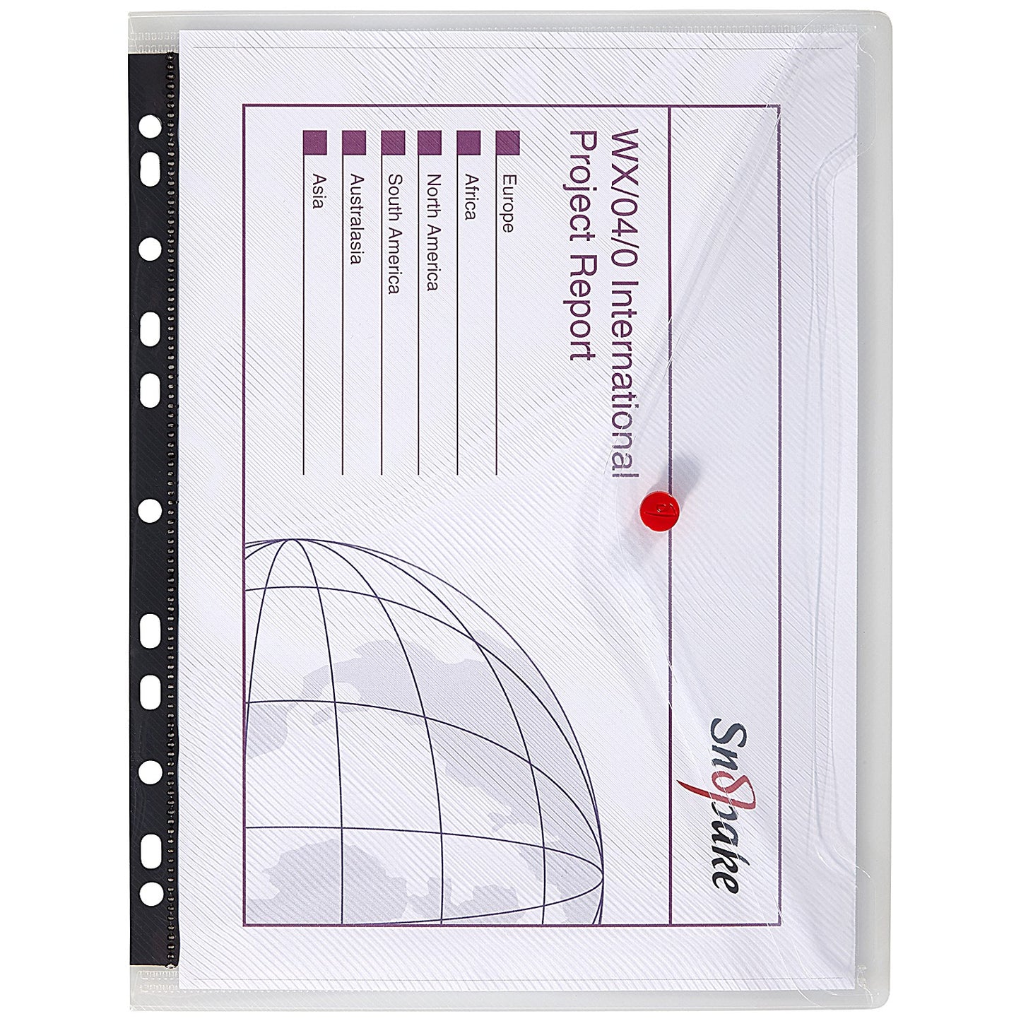 Snopake A4 PolyFiles Ring Binder Wallets, 180 Micron, Side Opening, Pack of 5