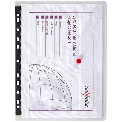 Snopake A4 PolyFiles Ring Binder Wallets, 180 Micron, Side Opening, Pack of 5