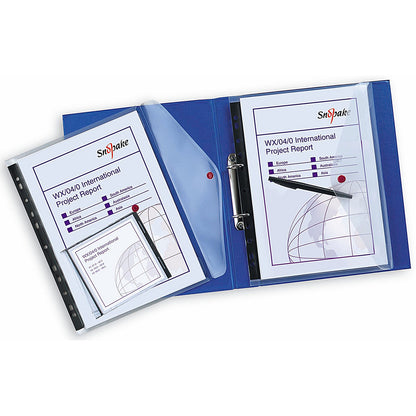 Snopake A4 PolyFiles Ring Binder Wallets, 180 Micron, Side Opening, Pack of 5