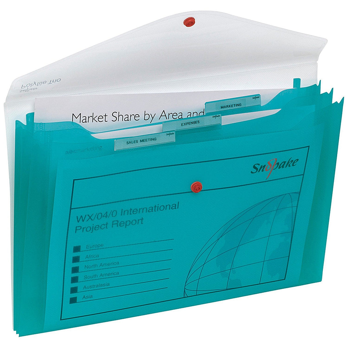 Snopake A4 Polyfile Trio Popper Wallets, Assorted, Pack of 5 ...