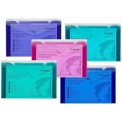 Snopake A4 Polyfile Trio Popper Wallets, Assorted, Pack of 5 ...