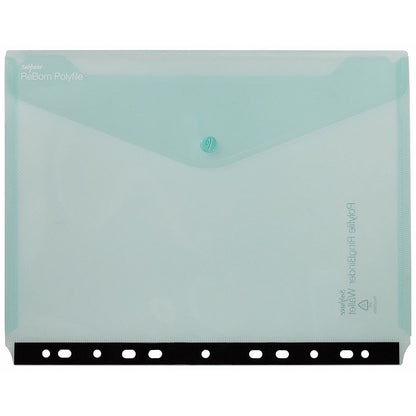 Snopake Reborn A4 Polyfile Ring Binder Wallet, 180 Micron, Side Opening, Assorted, Pack of 5