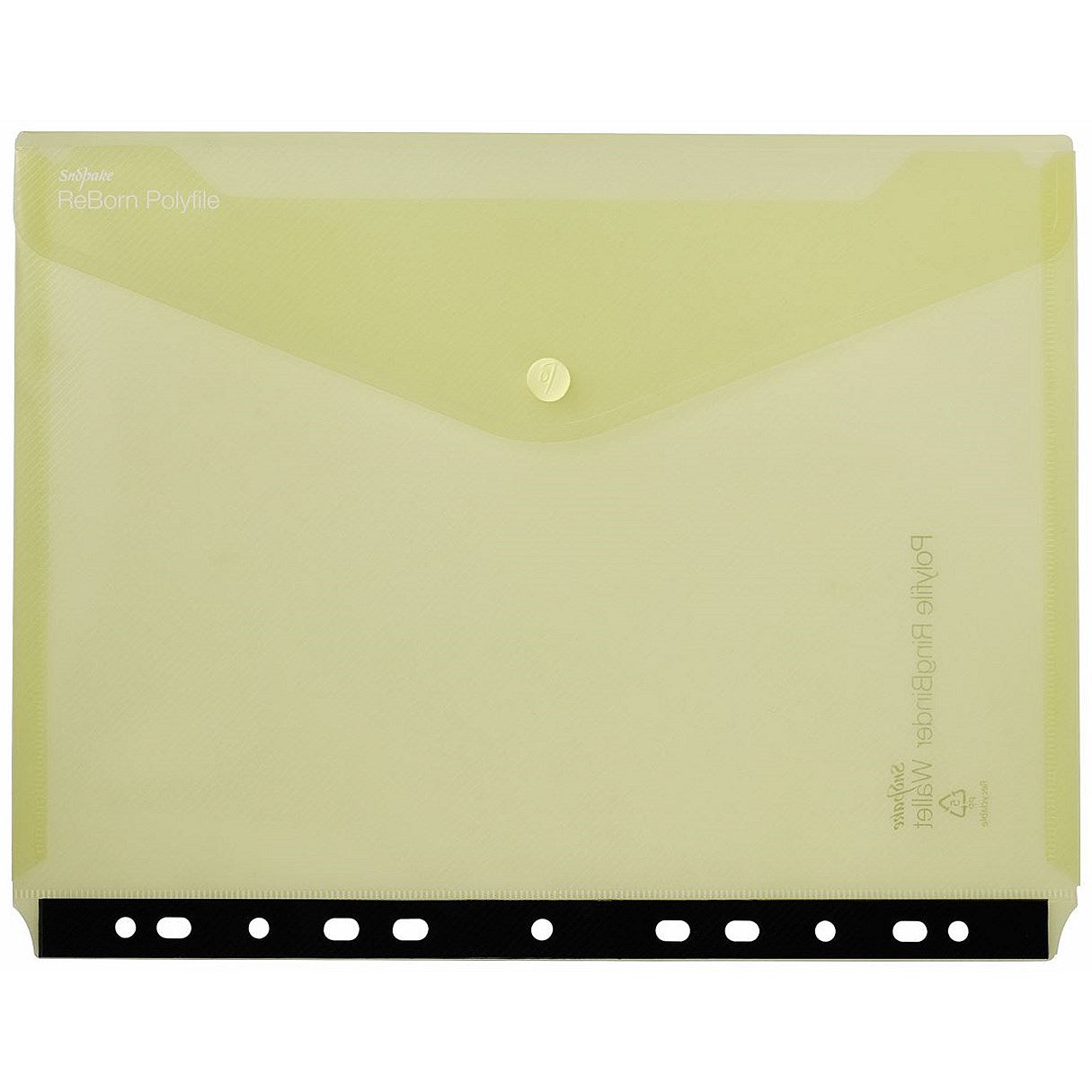 Snopake Reborn A4 Polyfile Ring Binder Wallet, 180 Micron, Side Opening, Assorted, Pack of 5