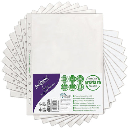 Snopake Reborn Punched Pockets A4 Polypropylene Clear (Pack of 25) Easy2Order : SK22433