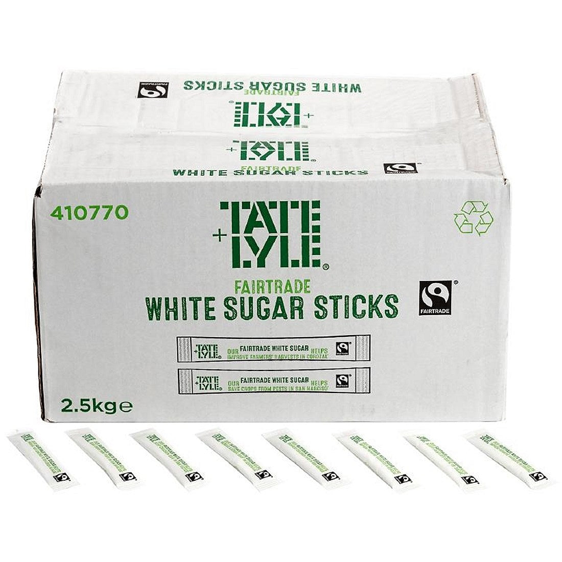 Everyday Fairtrade White Sugar Sticks, Pack of 1000
