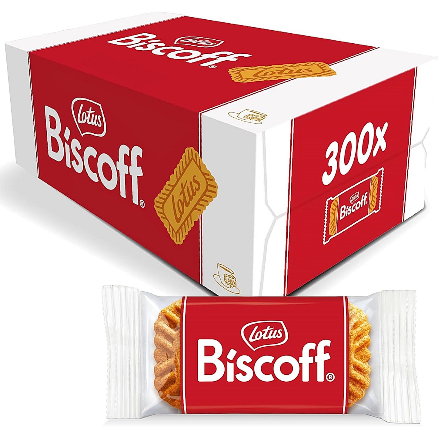Lotus Biscoff Caramelised Single Biscuits, Pack of 300