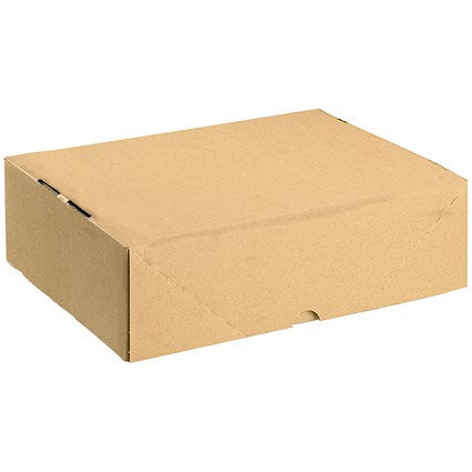 Carton With Lid, W305xD215xH100mm, Brown, Pack of 10