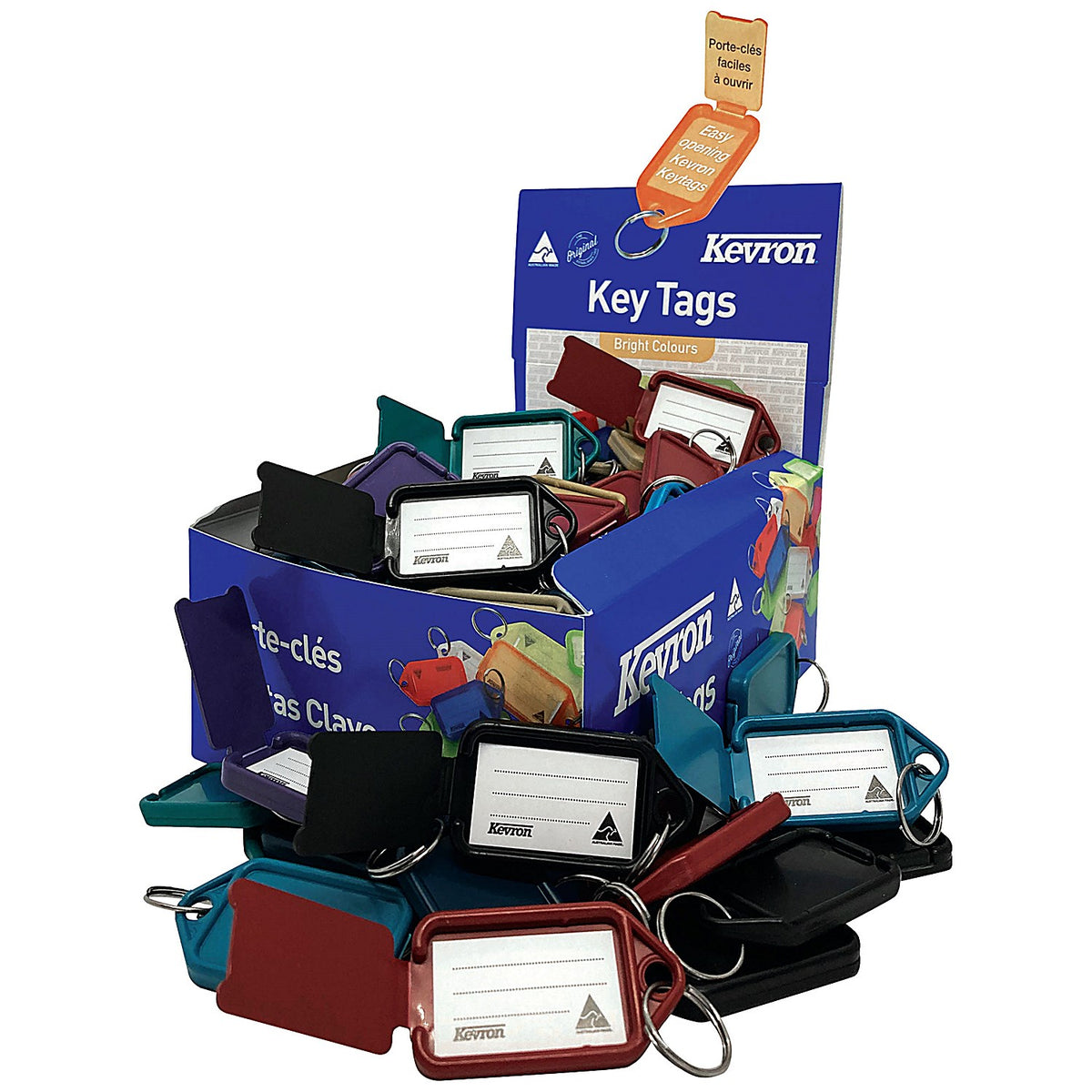 Kevron Recycled Plastic Key Tags, Assorted, Pack of 100 – Easy2order.co.uk