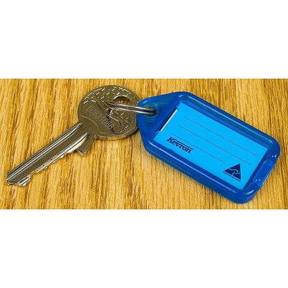 Kevron Plastic Clicktag Key Tag, Blue, Pack of 100