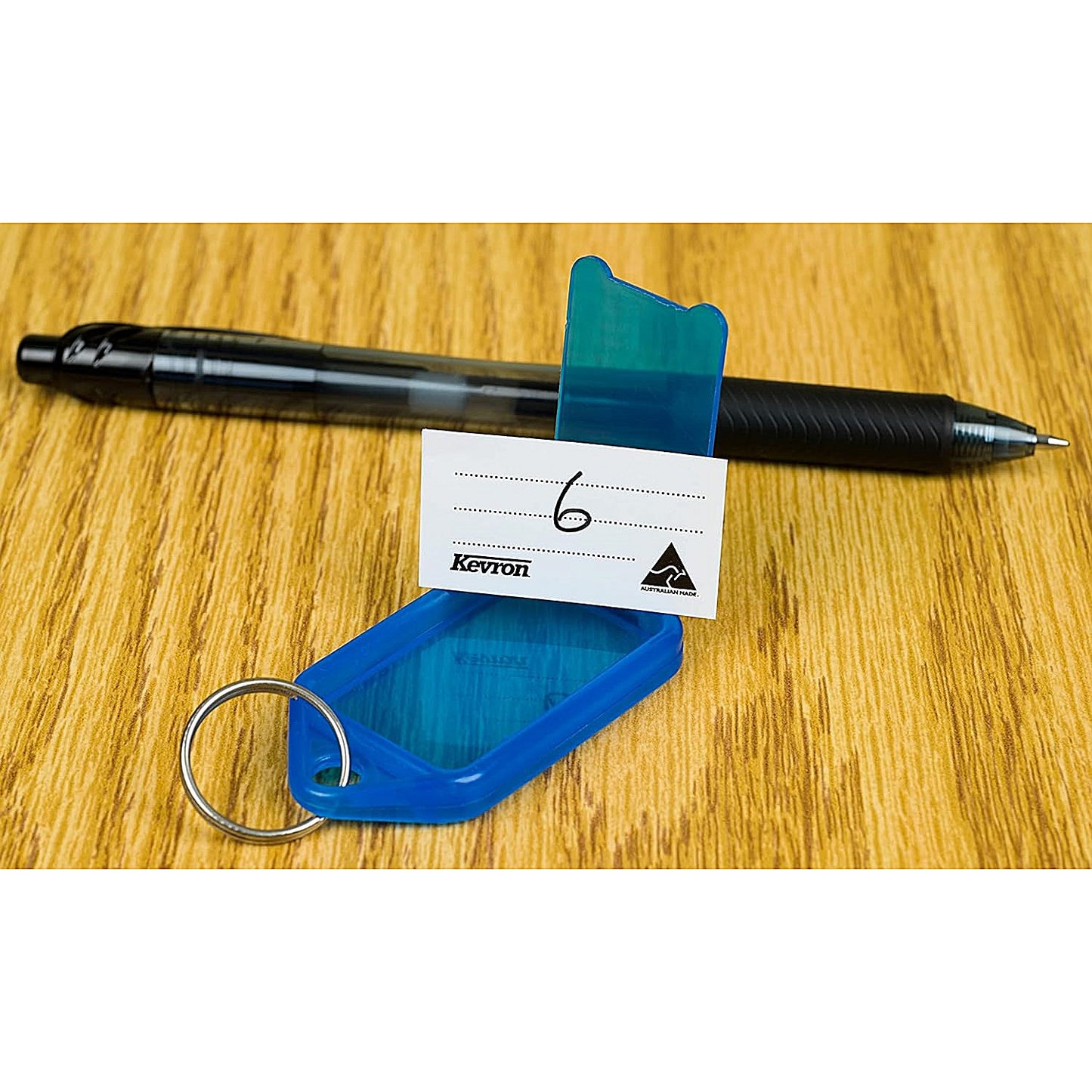 Kevron Plastic Clicktag Key Tag, Blue, Pack of 100