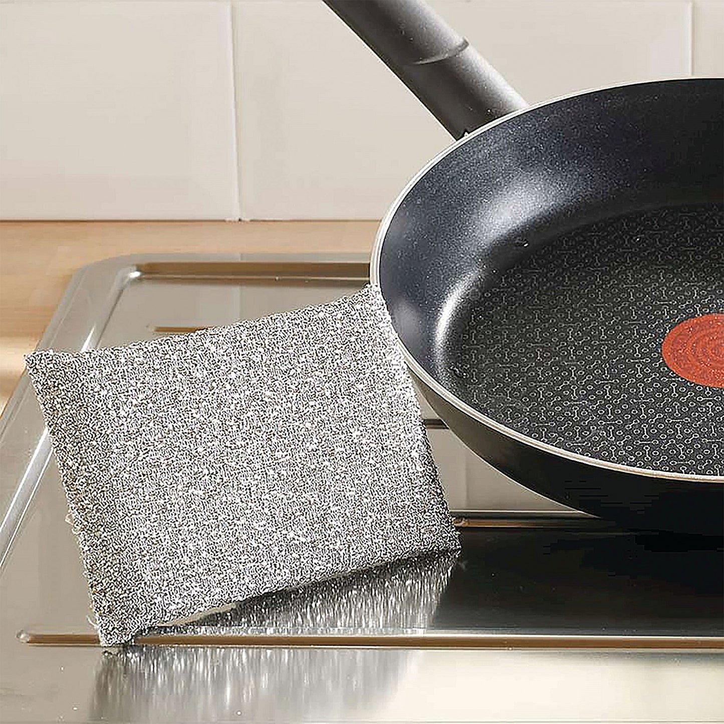Spontex Brilliant Non-scratch Scourer Pad, 130x85mm, Silver