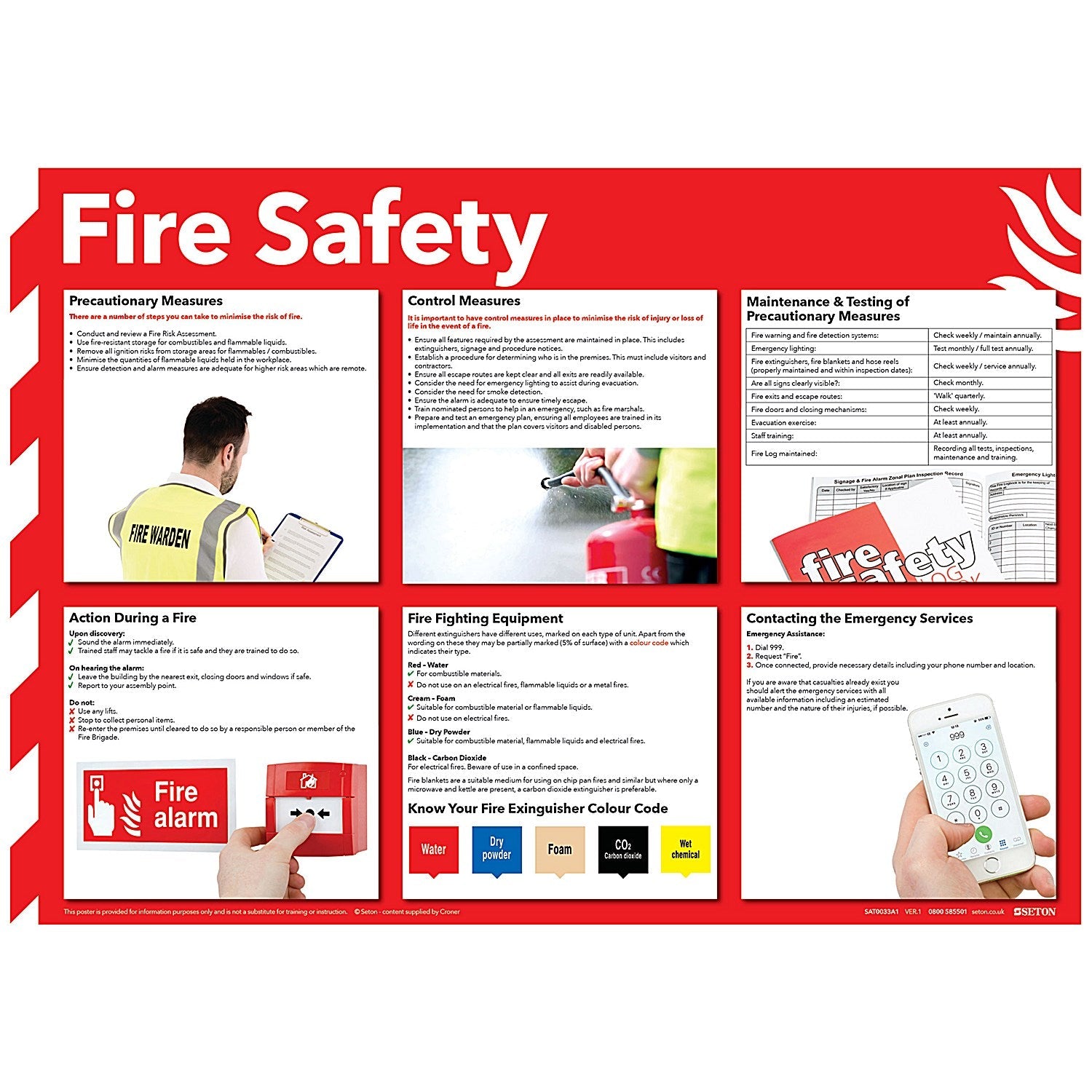 Health and Safety Fire Safety Poster, A2 Easy2Order : SR11123