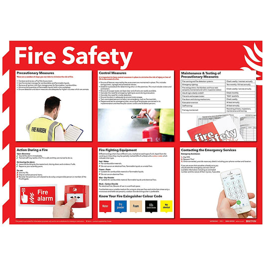 Health and Safety Fire Safety Poster, A2 Easy2Order : SR11123