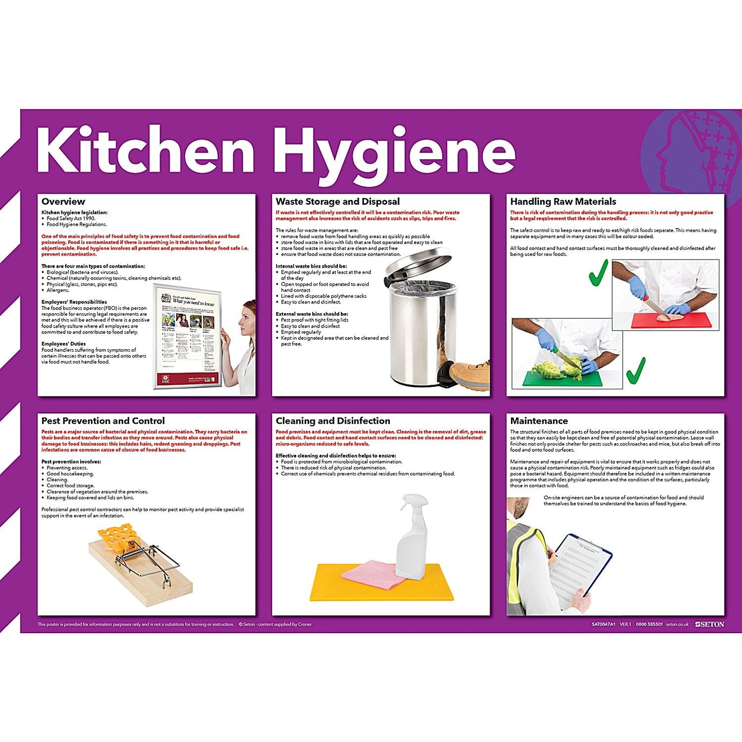 Kitchen Hygiene Poster, A2 Easy2Order : SR11129