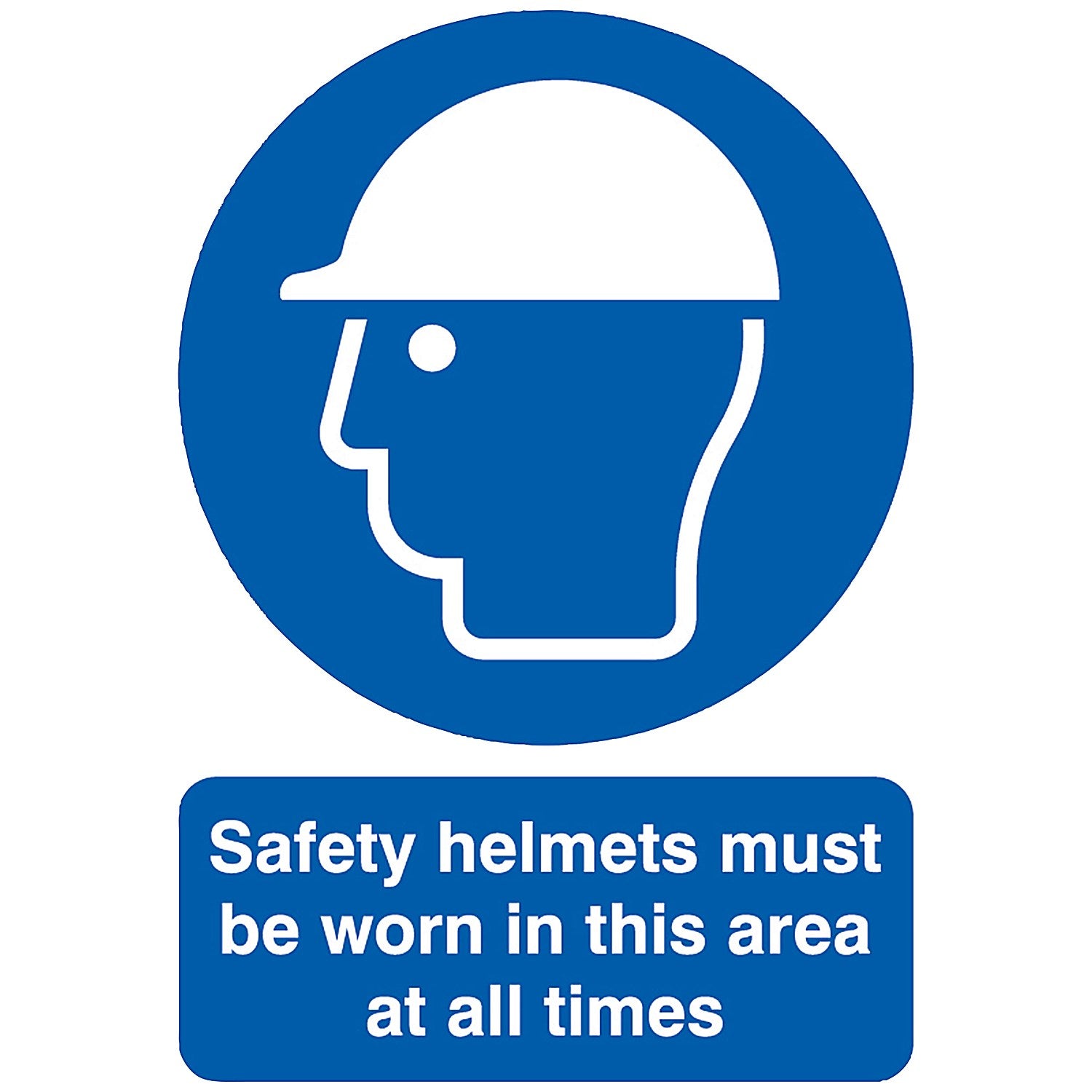 Safety Sign Safety Helmets Must be Worn, A4, PVC