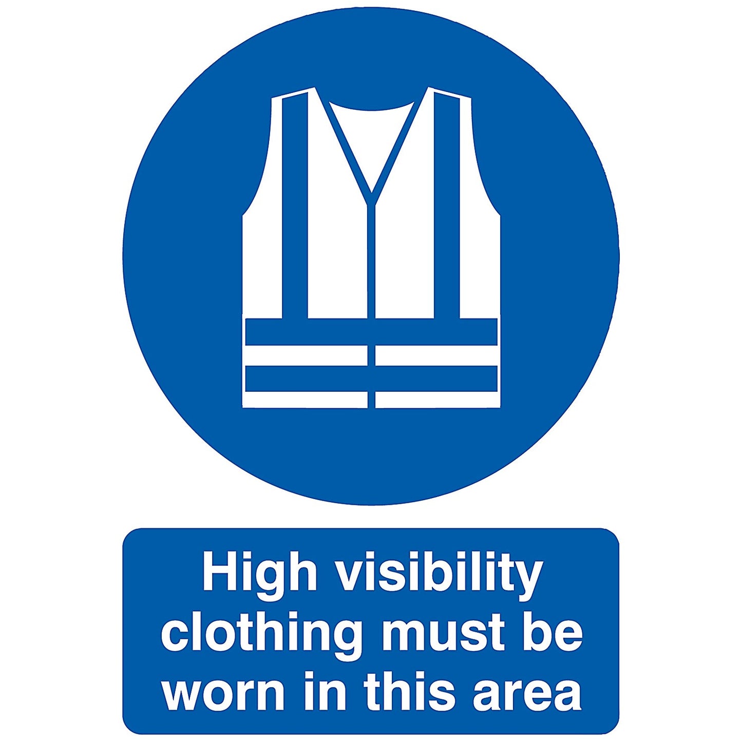 Safety Sign High Visibility Clothing Must be Worn, A4, PVC