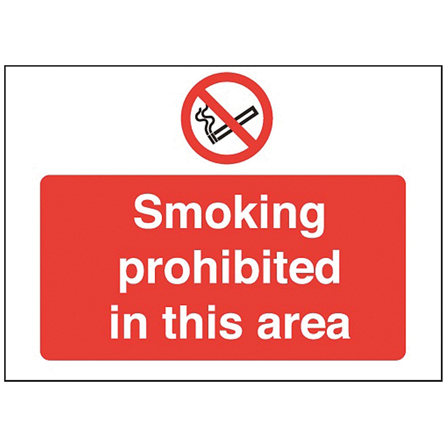 Safety Sign Smoking Prohibited in This Area, 450x600mm, PVC