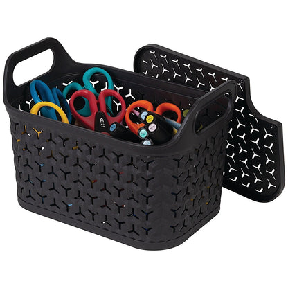 Strata Small Urban Store Basket with Lid 4L Charcoal Grey Easy2Order : SRT05520