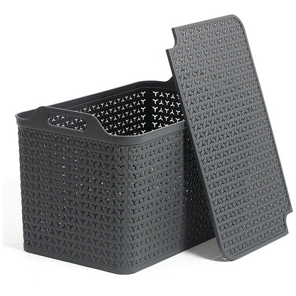 Strata Extra Large Basket with Lid 42L Charcoal Grey