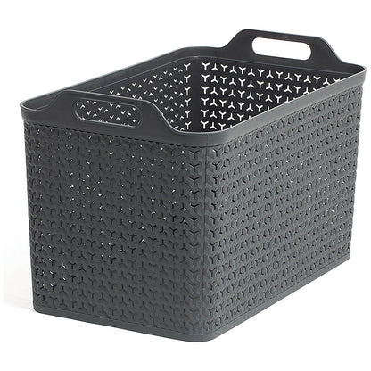 Strata Extra Large Basket with Lid 42L Charcoal Grey
