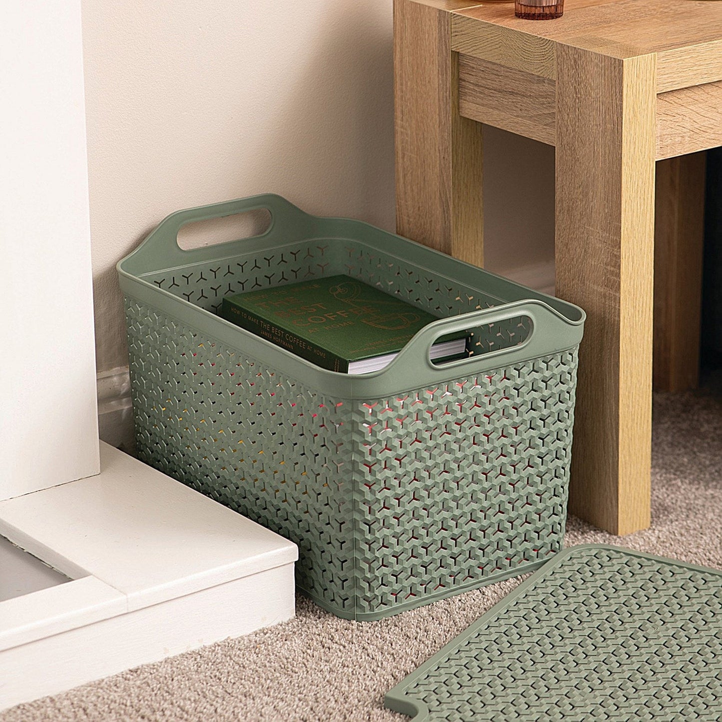 Strata Large Urban Store Basket with Lid 24 Litre Green Easy2Order : SRT05721