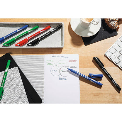 Stabilo Sensor 189 Fineliner Pen, Water-based Ink, 0.8 Tip, 0.3mm Line, Black, Pack of 10 Easy2Order : SS18946