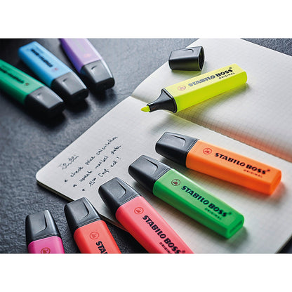 Stabilo Boss Highlighters, 8 Assorted Colours, Pack of 48