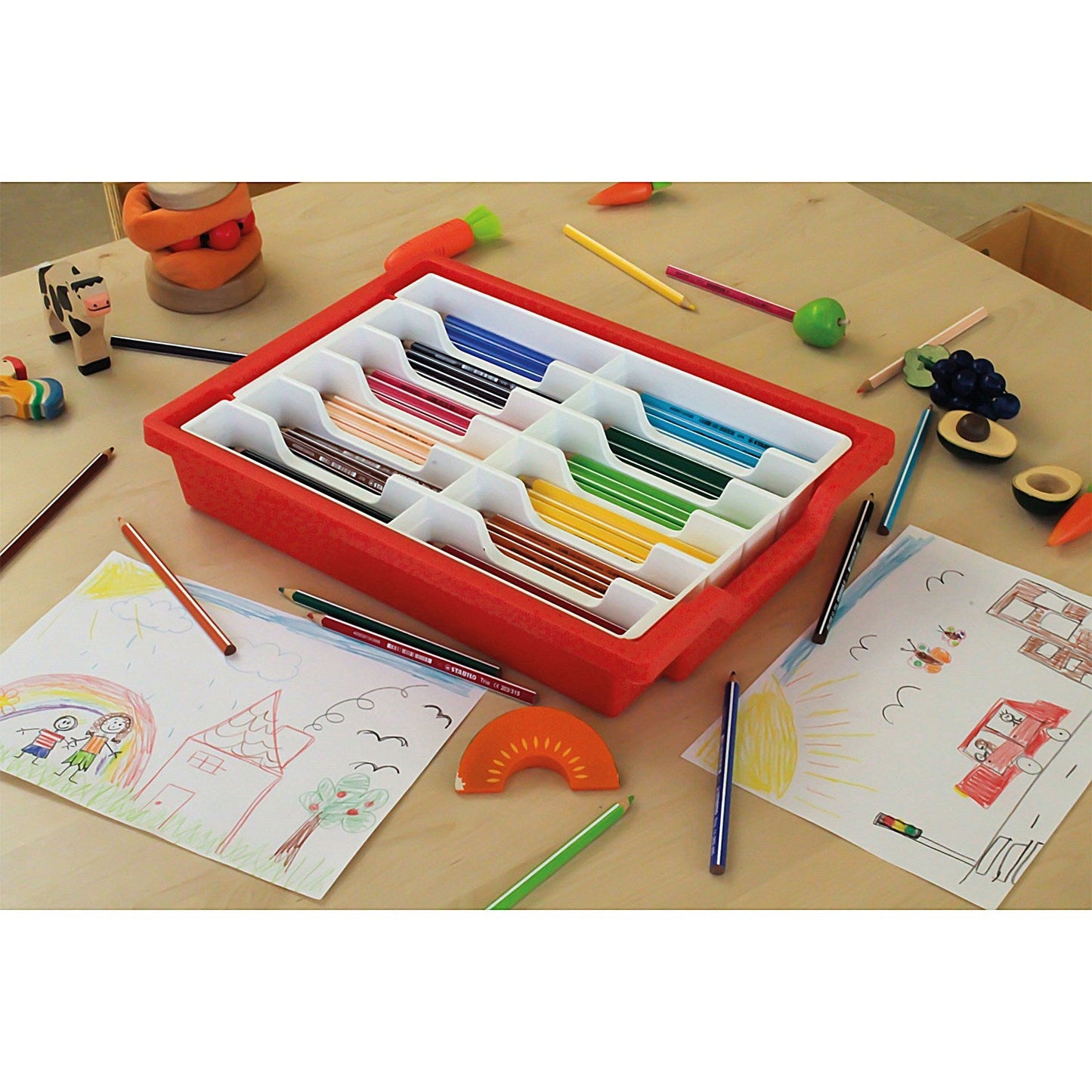 Stabilo Trio Thick Colouring Pencils Triangular Shaped Assorted Classpack (Pack of 96)
