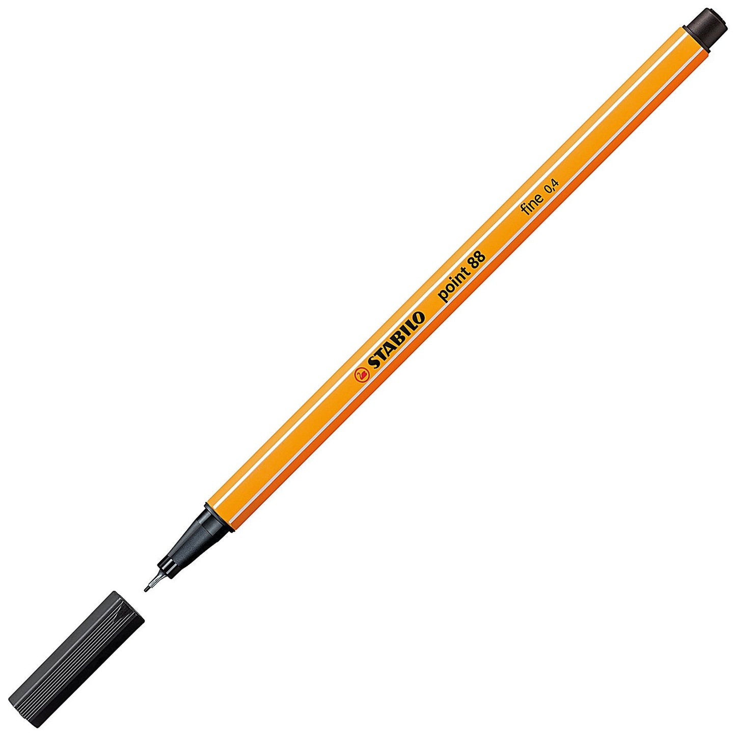Stabilo Point 88 Fineliner Pen, 0.4mm Line, Black, Pack of 10