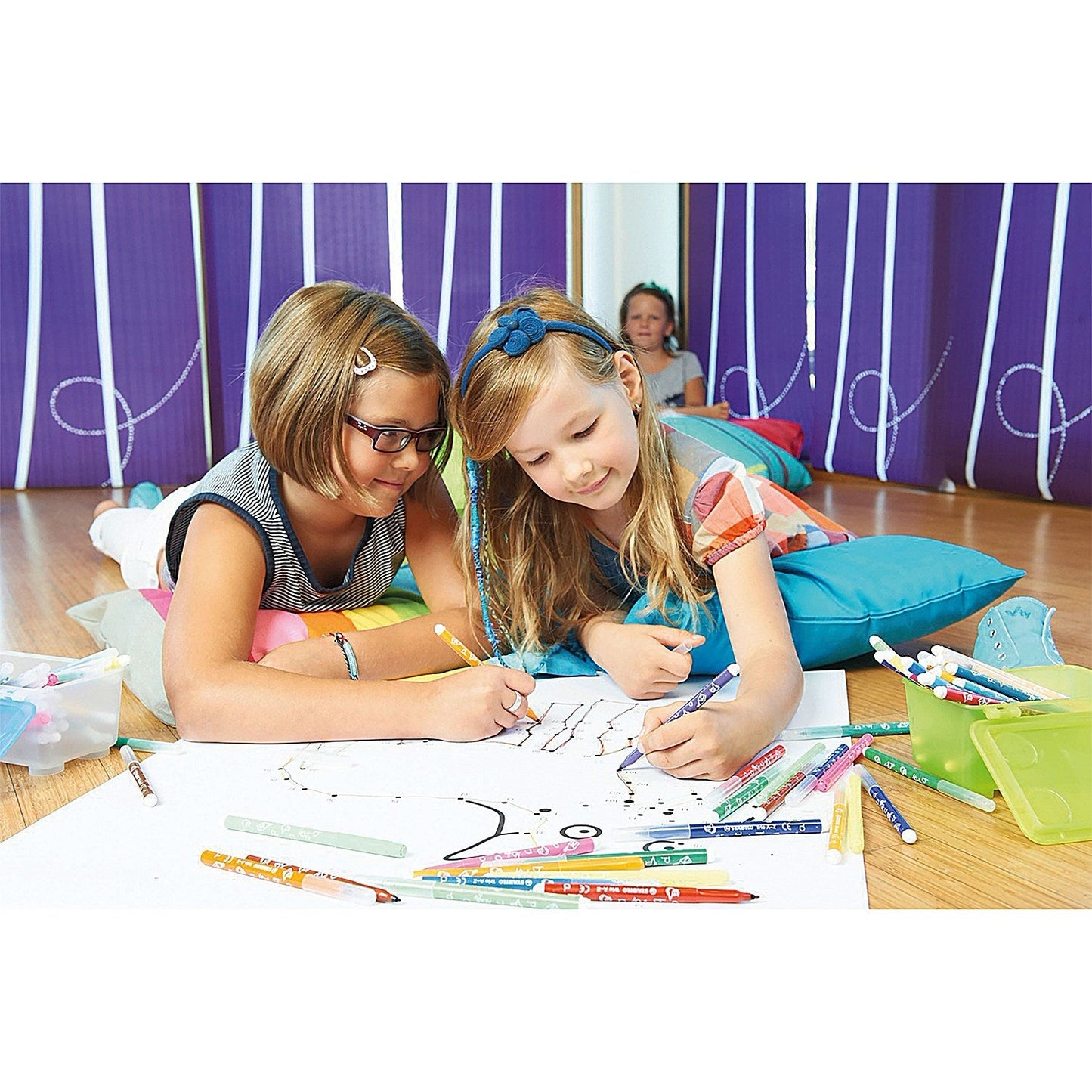 Stabilo Trio A-Z Felt Tip Colour Pens Classpack Gratnell Tray Assorted (Pack of 144) Easy2Order : SS35524