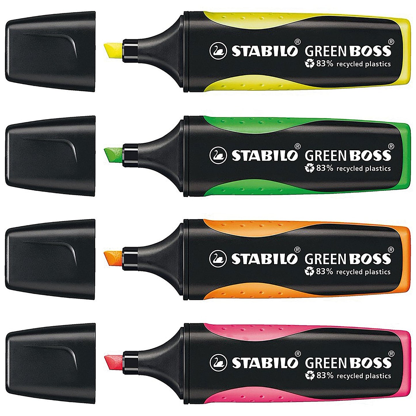 Stabilo Green Boss Highlighter Assorted (Pack of 4)