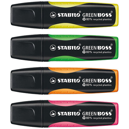 Stabilo Green Boss Highlighter Assorted (Pack of 4)