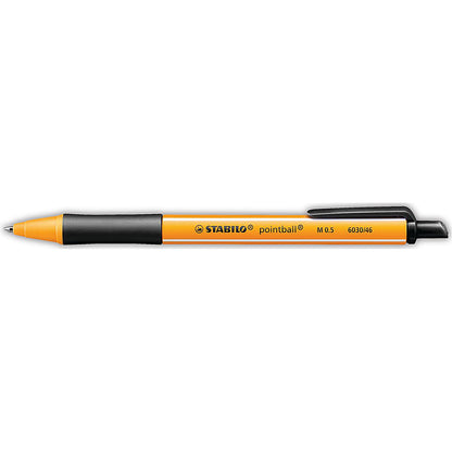 Stabilo Pointball Ballpoint Pen, Retractable, Assorted, Pack of 4