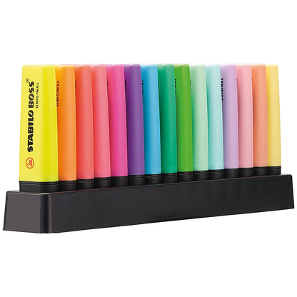 Stabilo Boss Original Highlighter Desk Set Assorted (Pack of 15)
