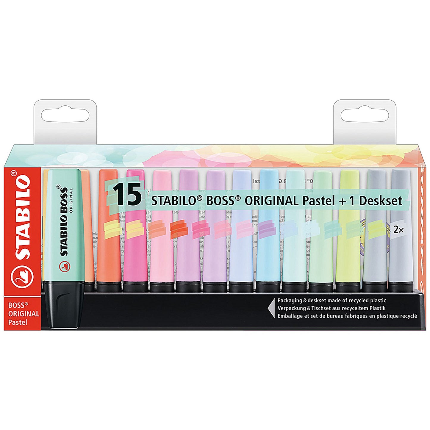 Stabilo Boss Original Highlighters Desk Set Pastel (Pack of 15)