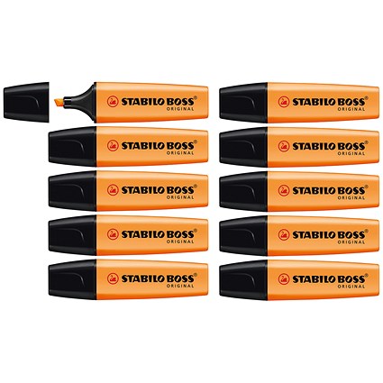 Stabilo Boss Highlighters, Orange, Pack of 10