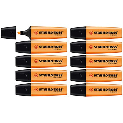 Stabilo Boss Highlighters, Orange, Pack of 10