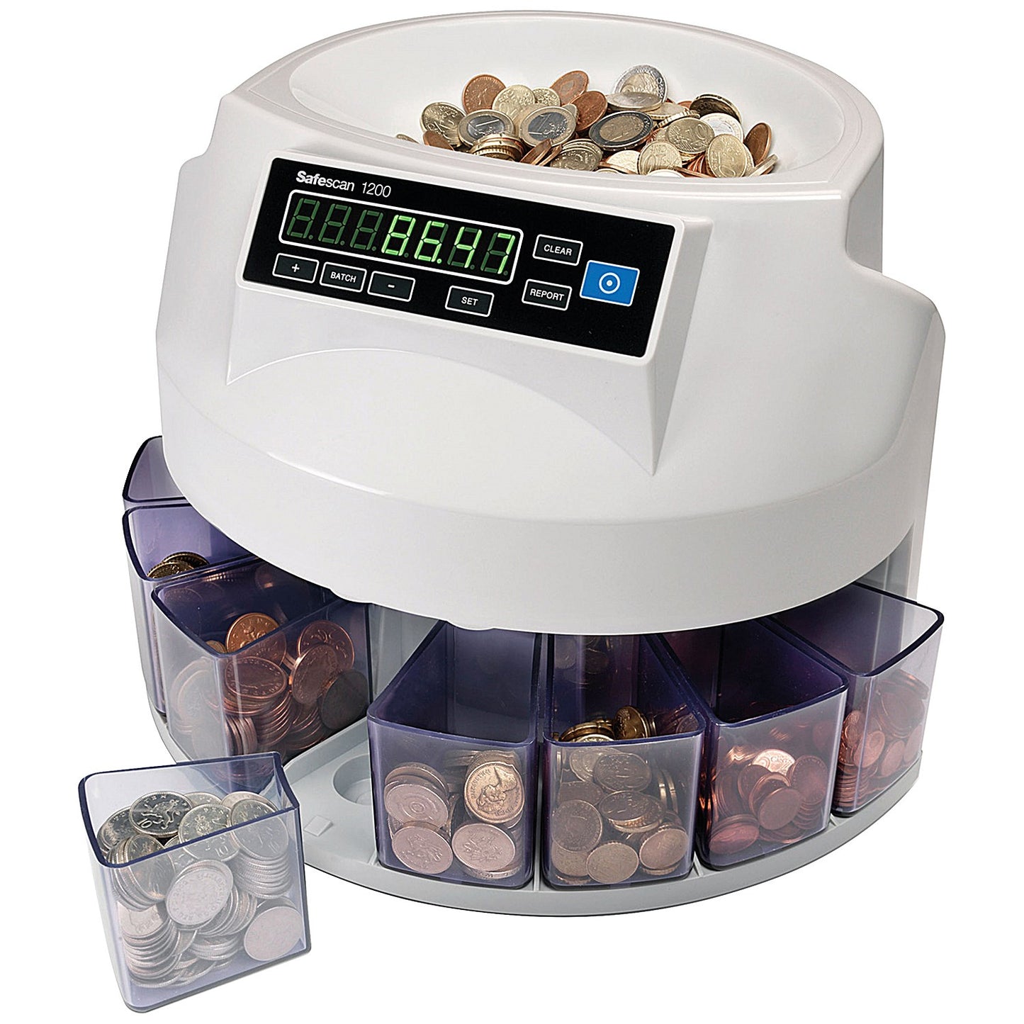 Safescan Mixed Coin Counter and Sorter Euro UK Plug 113-0260