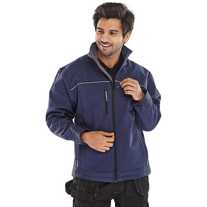 Beeswift Soft Shell Jacket, Navy Blue, Small