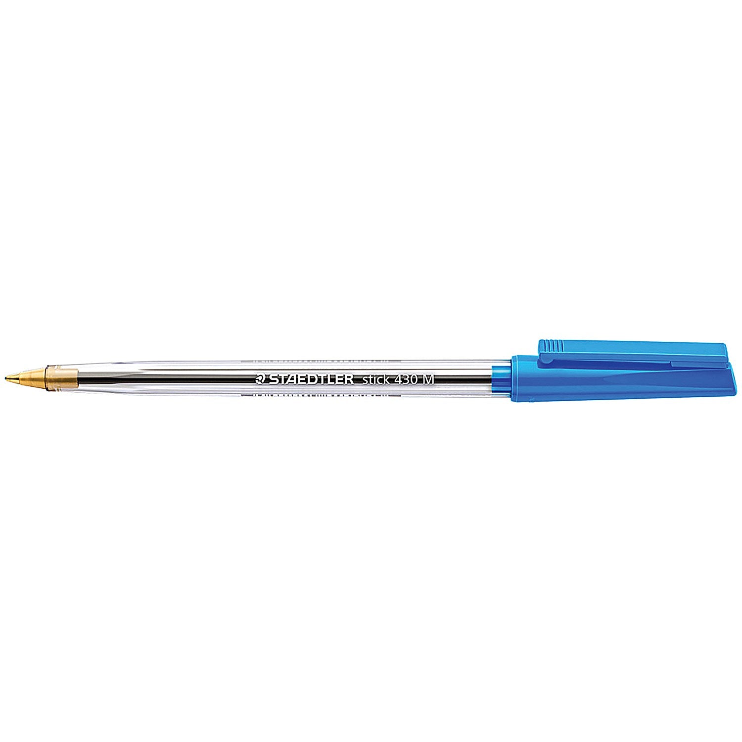 Staedtler Stick 430 Ballpoint Pen, Medium, Blue, Pack of 50 Easy2Order : ST07387