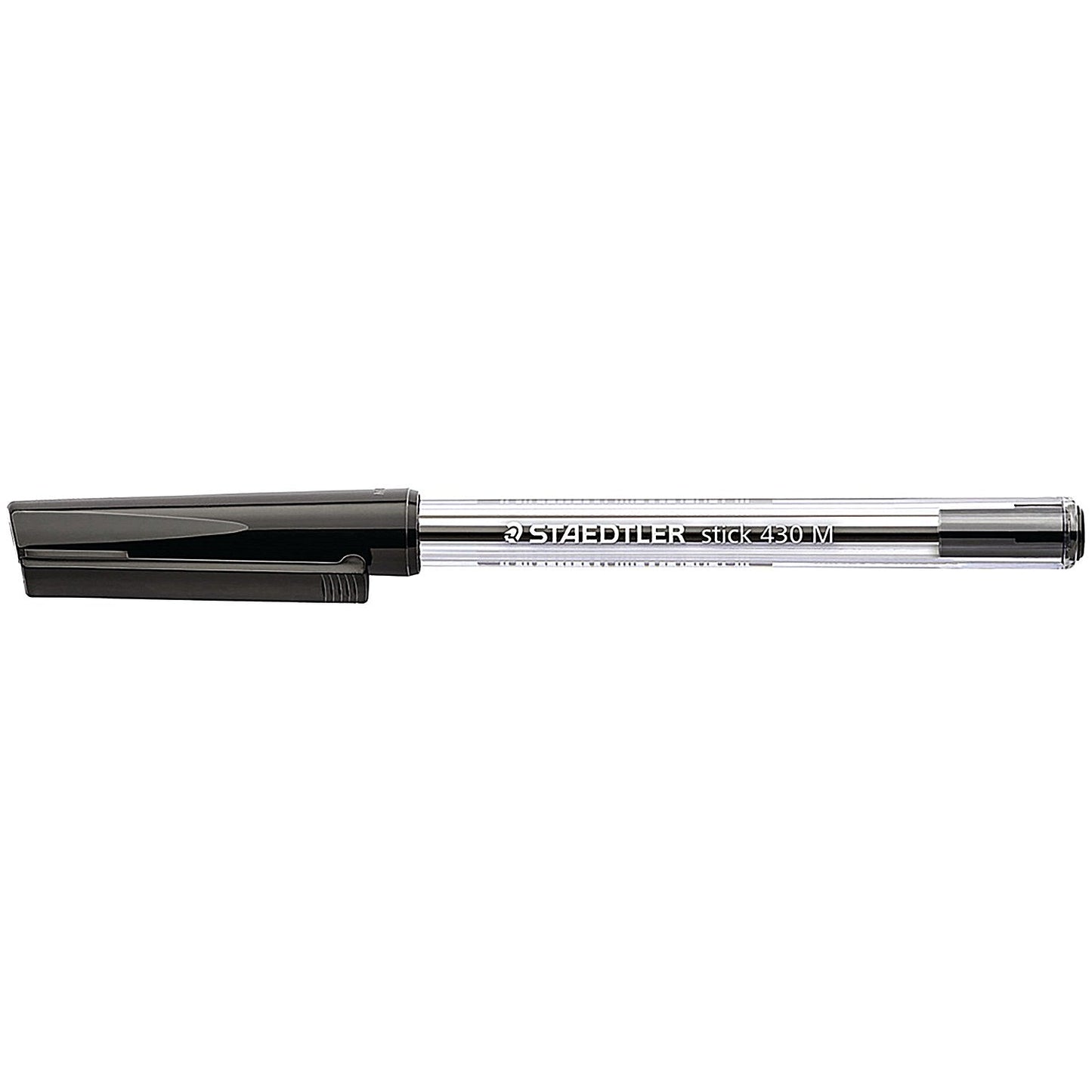 Staedtler Stick 430 Ballpoint Pen, Medium, Black, Pack of 50