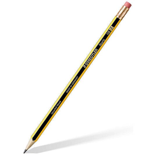 Staedtler Noris 122 HB Pencil with Eraser, Pack of 12