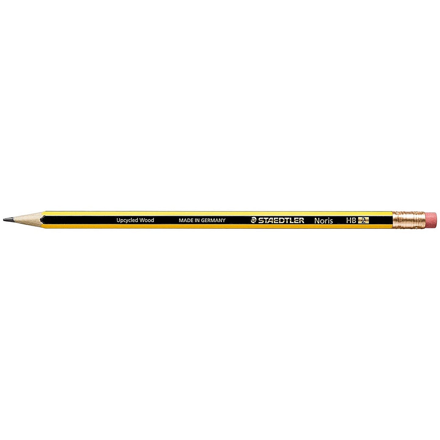 Staedtler Noris 122 HB Pencil with Eraser, Pack of 12