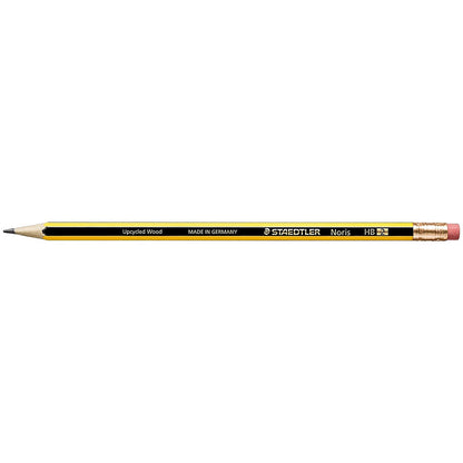 Staedtler Noris 122 HB Pencil with Eraser, Pack of 12