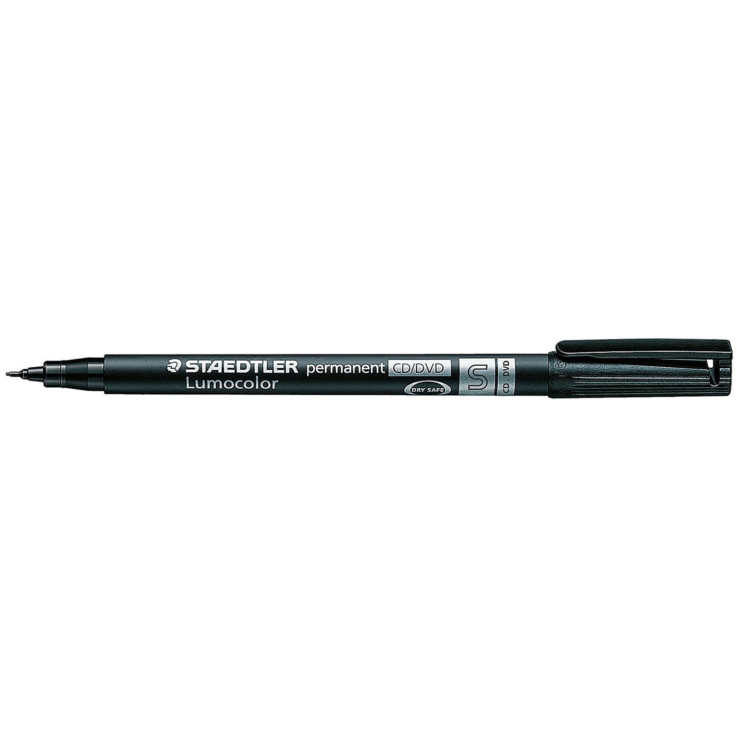 Staedtler Lumocolor CD/DVD Super Fine Pens, Black, Pack of 10