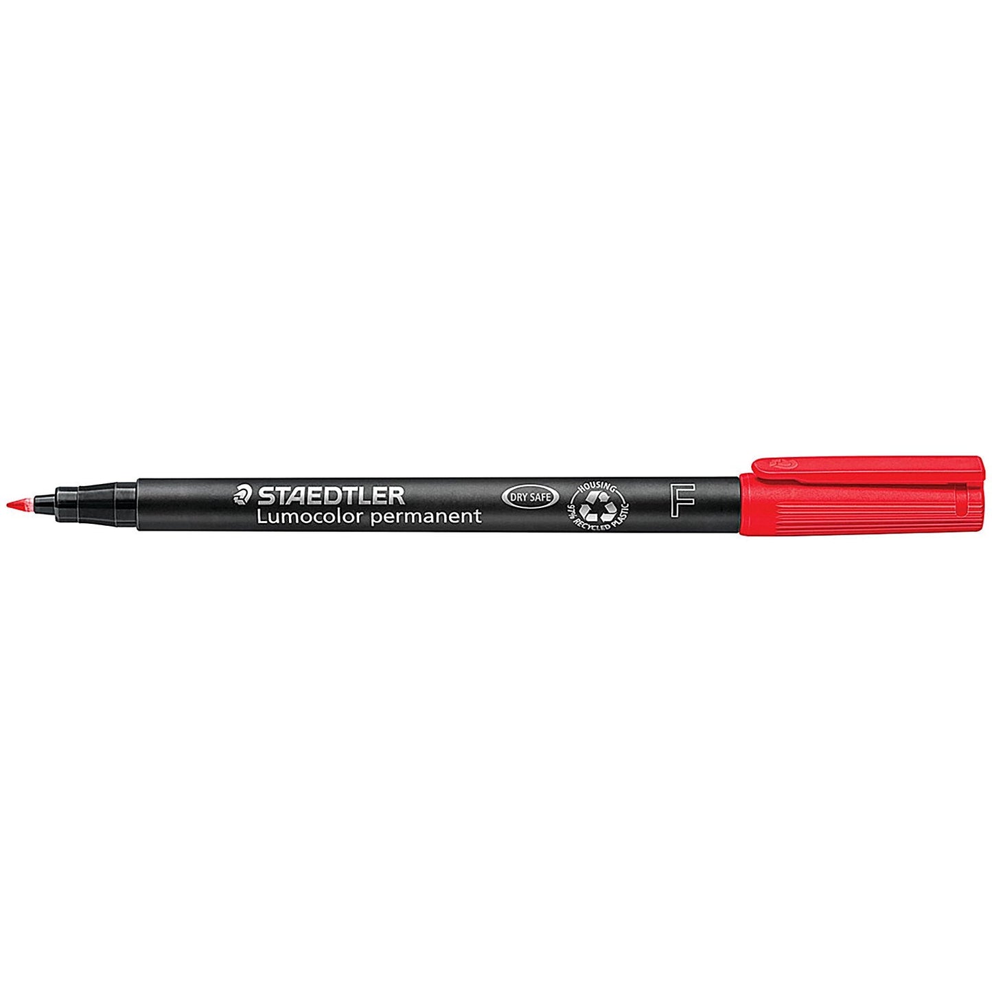 Staedtler 318 Lumocolor Permanent Pen, Fine, Red, Pack of 10