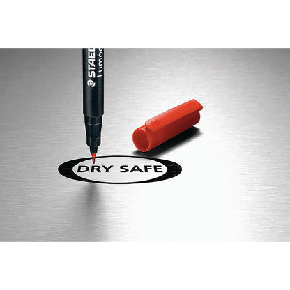 Staedtler 318 Lumocolor Permanent Pen, Fine, Red, Pack of 10