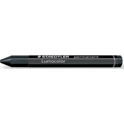 Staedtler 236 Lumocolor Omnigraph Marking Crayons, Smudgeproof, Black, Pack of 12