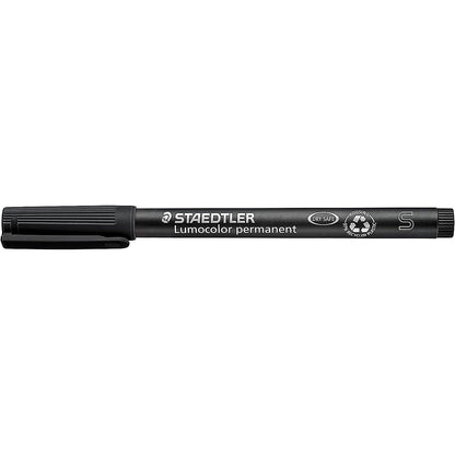 Staedtler Lumocolor Permanent Pen, Superfine, Black, Pack of 10