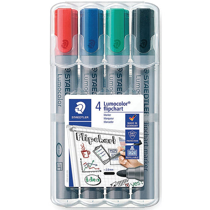 Staedtler Flipchart Marker Assorted (4 Pack) 356 WP4